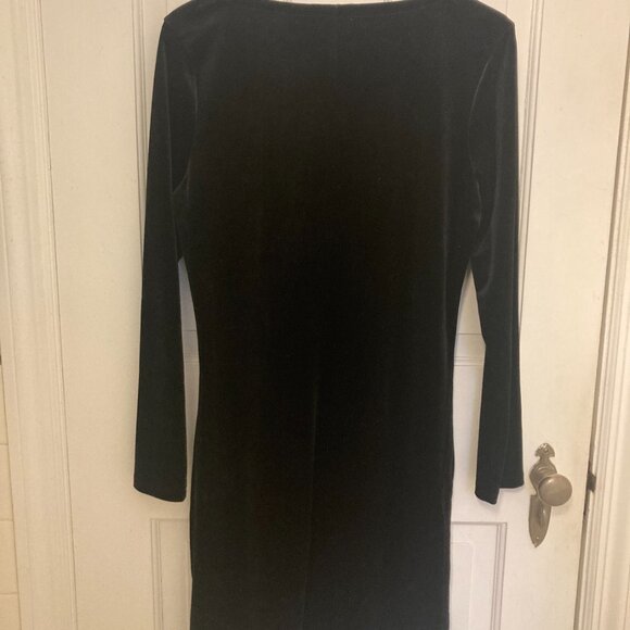 Vintage Velvet Black Long Sleeve Old Navy Dress - Picture 3 of 3
